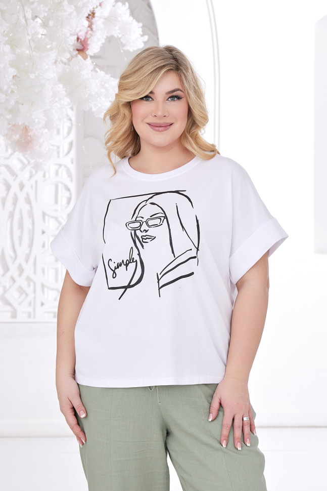 Футболка Лила тр.52-250001-004-01 Девушка